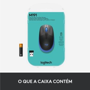 MOUSE SEM FIO USB AZUL M190