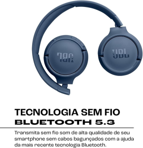 FONE OUVIDO BLUETOOTH AZUL TUNE520BT - JBLT520BTBLUE - JBL