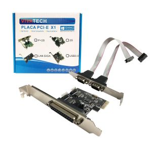 PLACA PCIE X1 2P SERIAIS + 1PARALELA PCI.18301