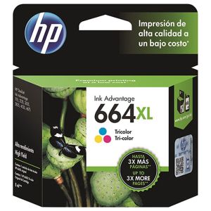 CARTUCHO DE TINTA 664XL COLORIDO 8ML F6V30AB