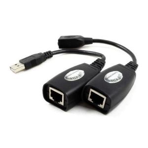 EXTENSOR USB MACHO + RJ45 + USB FEMEA (VIA CABO DE REDE) JC-1185