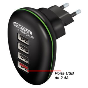 CARREGADOR USB 4PORTAS  2.1A 9278