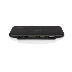 HUB USB 7 PORTAS SLIM PRETO - 9249