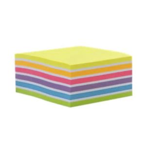 BLOCO ADESIVO 76MMX76MM 400FL ARCO IRIS - 744867