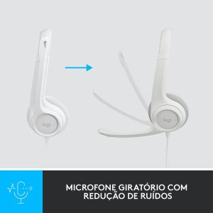 FONE DE OUVIDO C/MIC USB H390 BRANCO