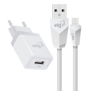 KIT CARREGADOR DE PAREDE + CABO USB TIPO-C  KTC10WC