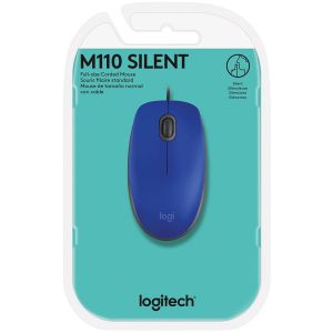 MOUSE USB ML110 COM CLIQUE SILENCIOSO, DESIGN AMBIDESTRO, AZUL - 910-006662