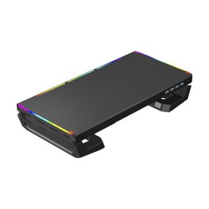 SUPORTE P/MONITOR GAMER RGB C/GAV 3USB2.0 1USB3.0 BM-L100BK - C3 TECH