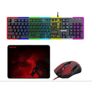 KIT TECLADO E MOUSE GAMER USB + MOUSEPAD GDE S107