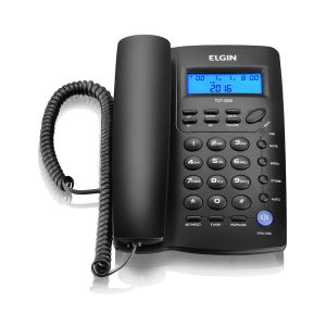 TELEFONE FIXO, IDENTIFICADOR DE CHAMADAS, AGENDA P/12 NÚMEROS, PRETO - TCF-3000