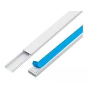 CANALETA PLAST 20X10X0,6MM 2M C/ ADESIVO