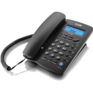 TELEFONE FIXO, IDENTIFICADOR DE CHAMADAS, AGENDA P/12 NÚMEROS, PRETO - TCF-3000