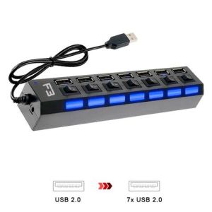 HUB USB 2.0 7 PORTAS CHAVEADAS JC-HUB701  604