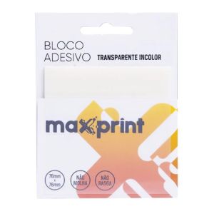 BLOCO ADESIVO CLEARNOTE NEON TRANSPARENTE BRANCO - 74000137